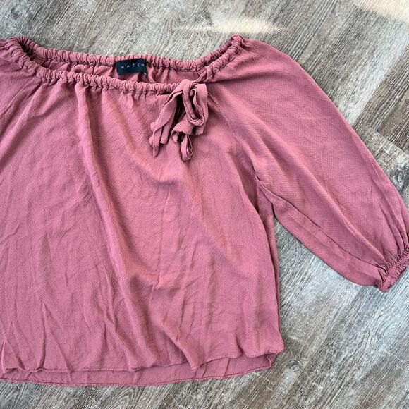 Hatch Maternity Women’s THE LAETITIA BLOUSE Sienna Pink Size 1 - Picture 3 of 5